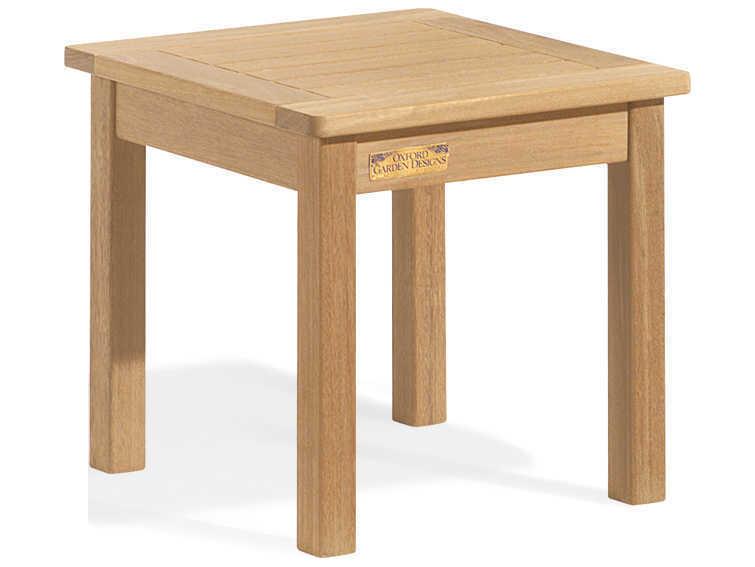 Classic Teak Natural Square Outdoor Patio End Table