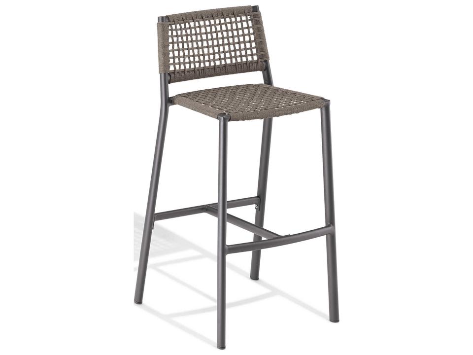 Eiland Aluminum Bar Stool with Composite Cord Seat
