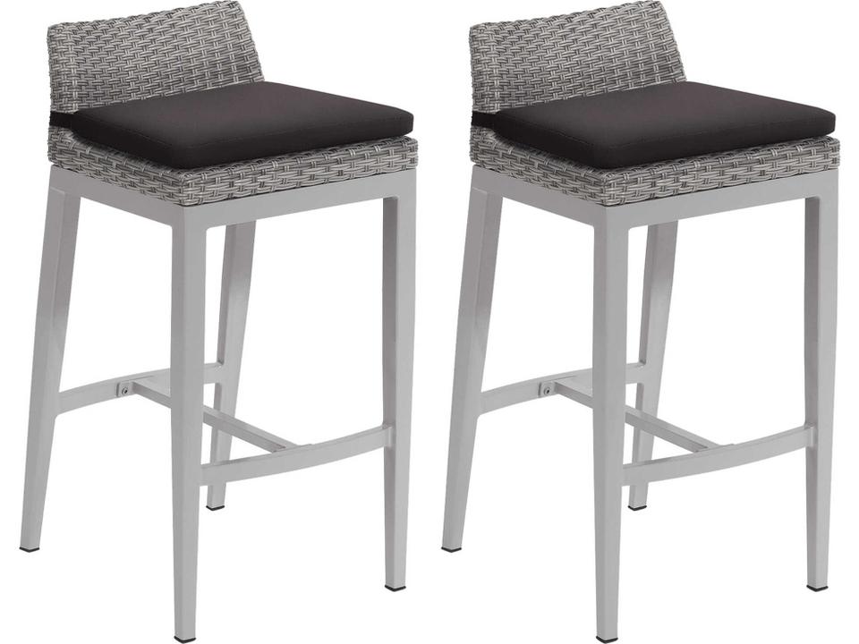 Argento Outdoor Bar Stool Set of 2 with Cushions