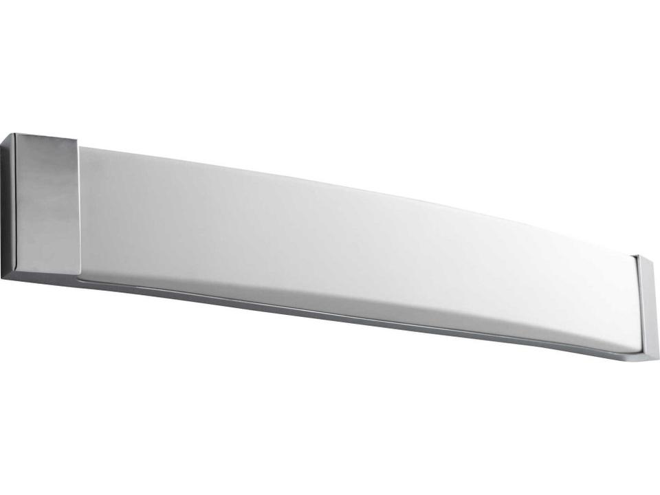 Apollo 2-Light Vanity Light in Polished Chrome with Matte White Acrylic Shade
