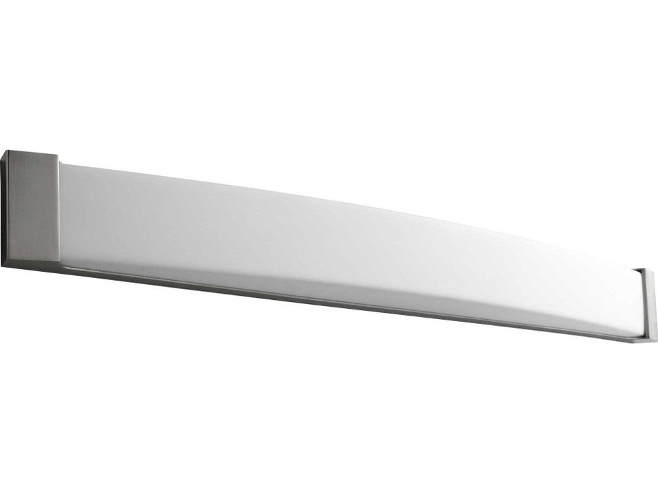 Apollo 2-Light Vanity Light in Satin Nickel with Matte White Acrylic Shade