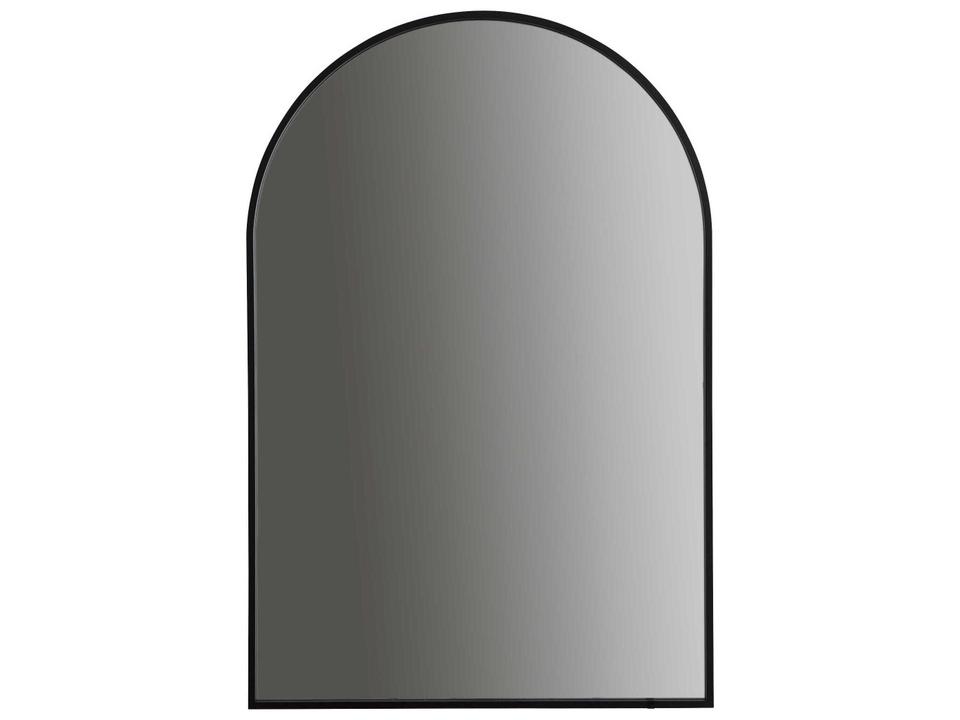 Avior Arch LED Lighted Wall Mirror in Matte Black Aluminum