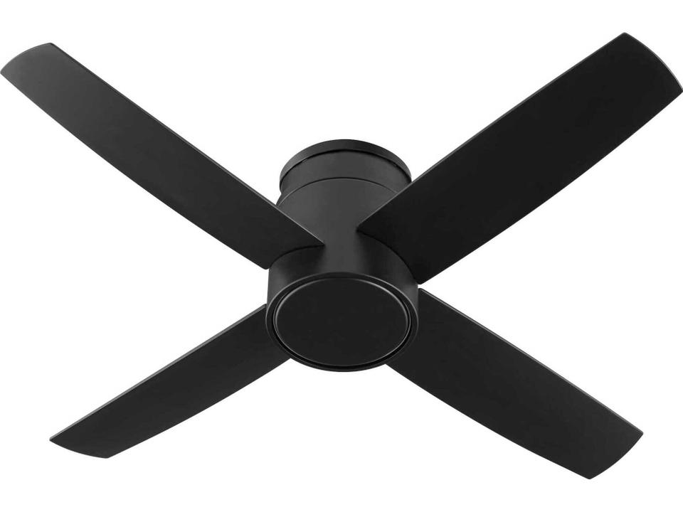Oslo 44-Inch 4-Blade Hugger Ceiling Fan in Matte Black