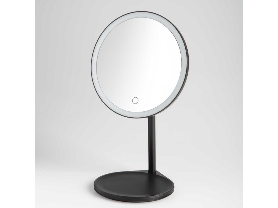 Solo Black Round Make-Up Mirror