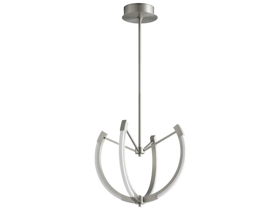 Utopia 4-Light Satin Nickel Geometric Linear Chandelier