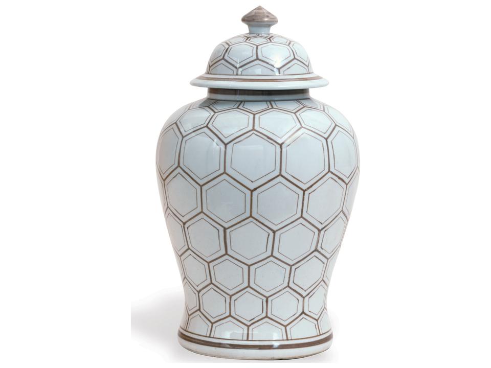 Kenilworth Brown and White Porcelain Temple Jar