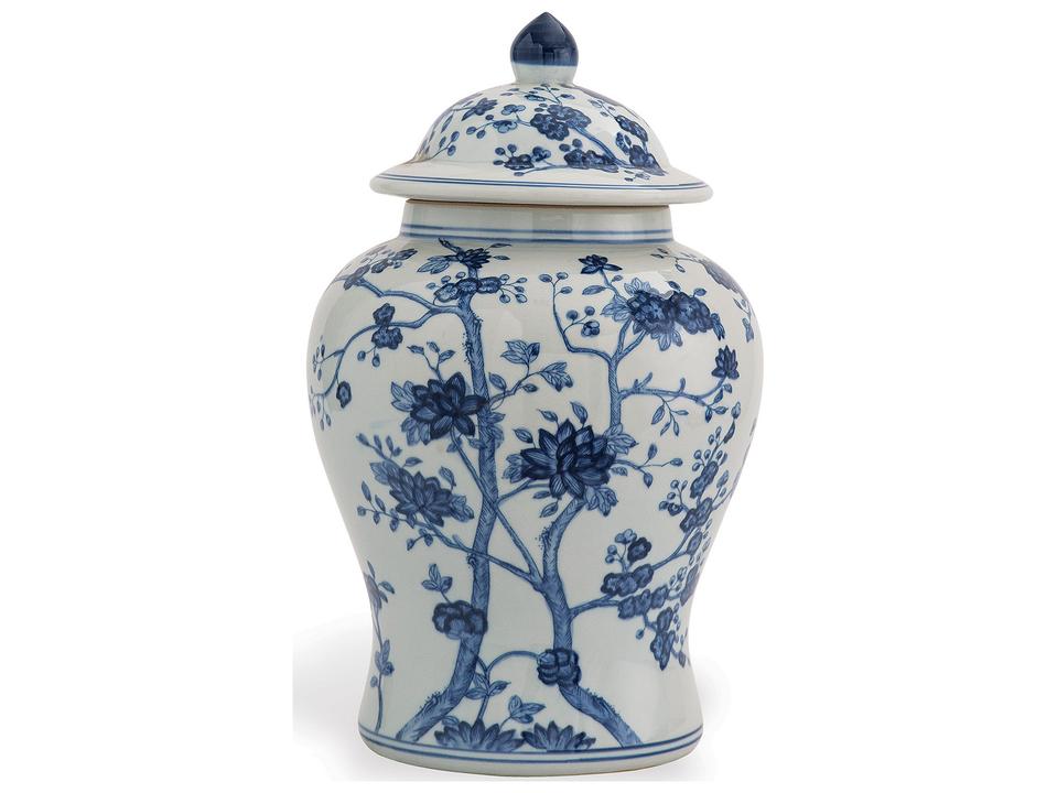 Georgia Blue Small Ginger Jar 18 Inch with Lid