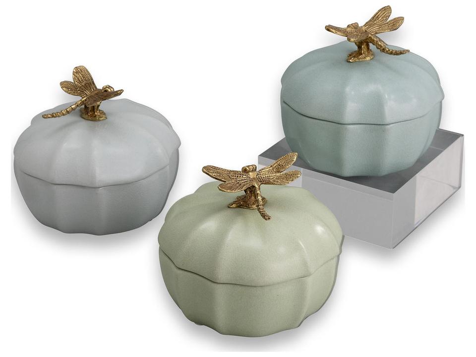 Dragonfly Scallop Boxes Set/3