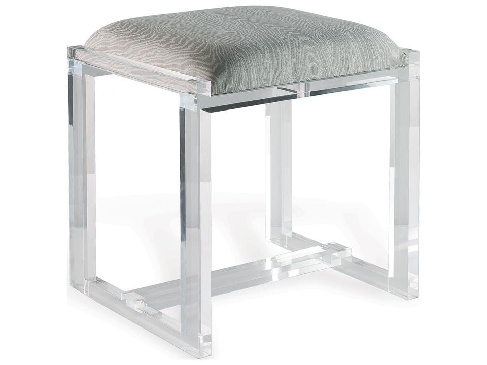 Glencoe Lucite Bench Faux Bois Kit with Gray Zebra Pattern