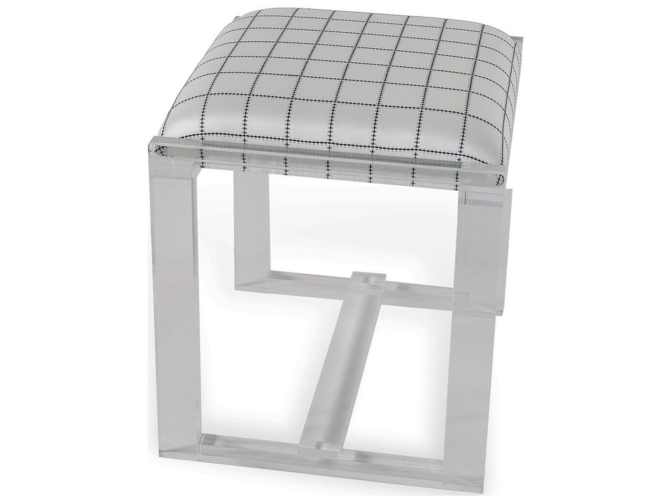 Glencoe Eugene Navy Upholstered Acrylic Bench