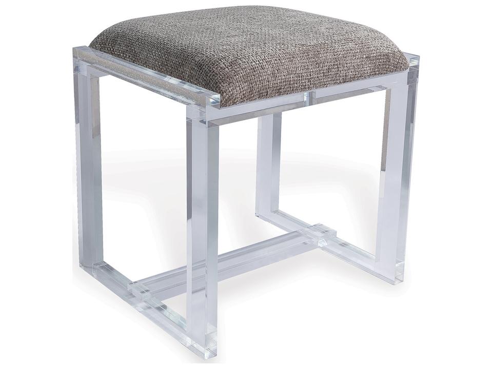 Glencoe Benedict Taupe Bench with Lucite Frame