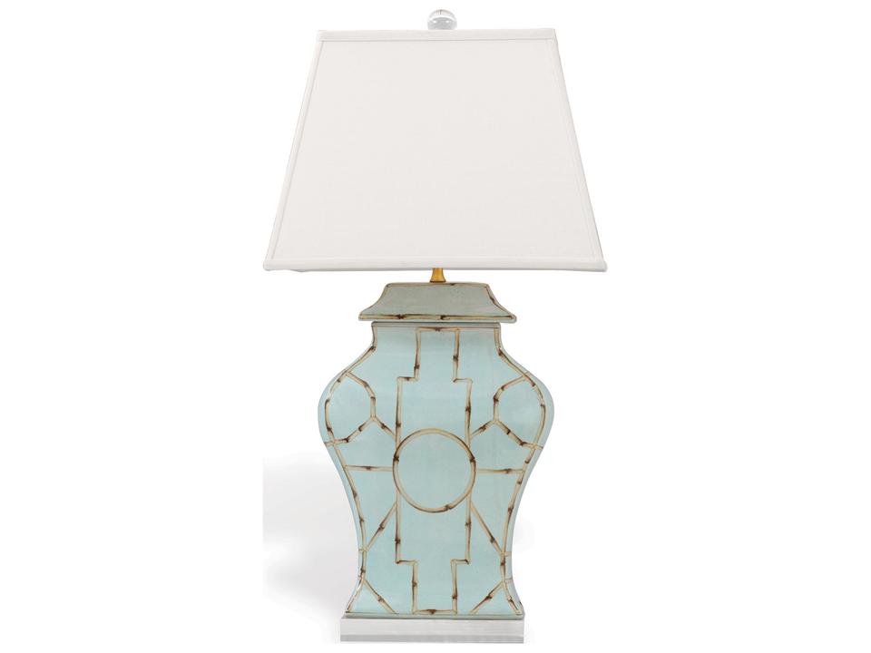 Baldwin Blue Table Lamp with Scalamandre Design