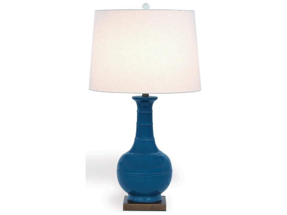 Kelly Royal Blue Crackled Glaze Porcelain Table Lamp