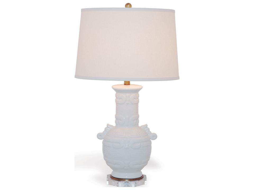 Dynasty Table Lamp Cream Crackled Porcelain