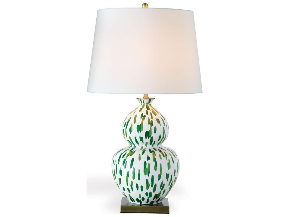 Madcap Cottage Mill Reef Porcelain Table Lamp in Green and White