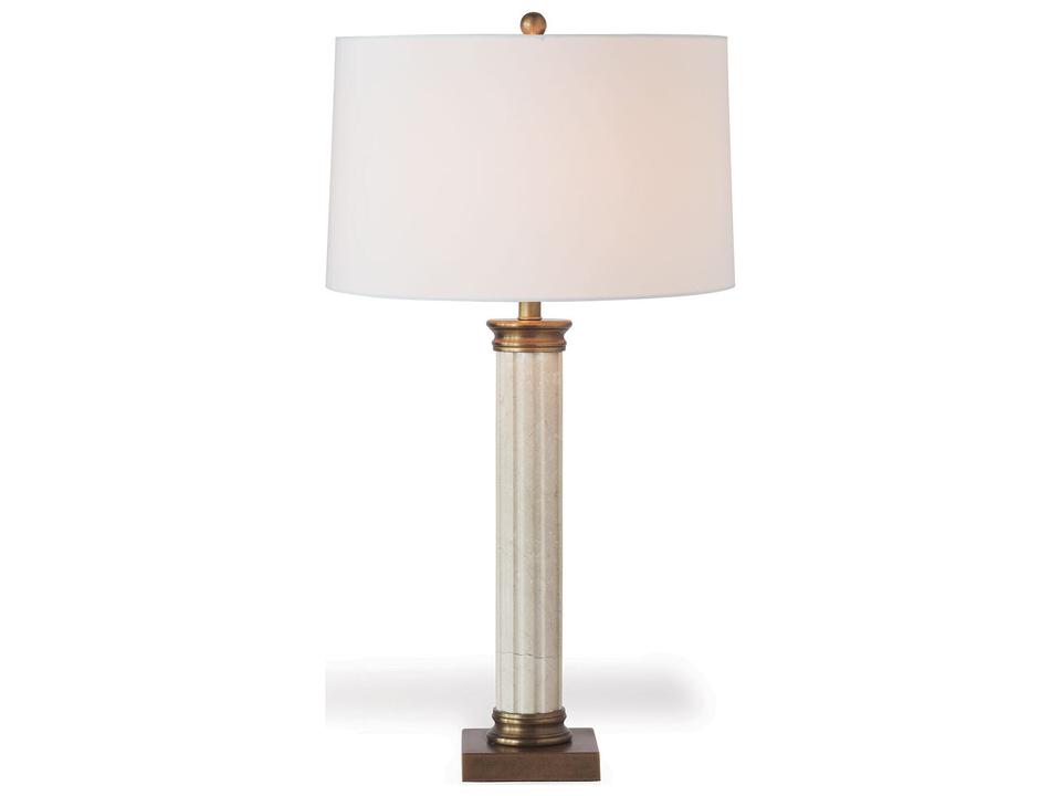 Lincoln Park Brass Table Lamp with Off-White Shade