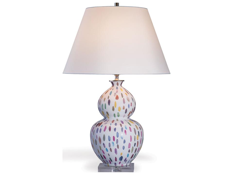Jamboree Magenta Double Gourd Porcelain Table Lamp