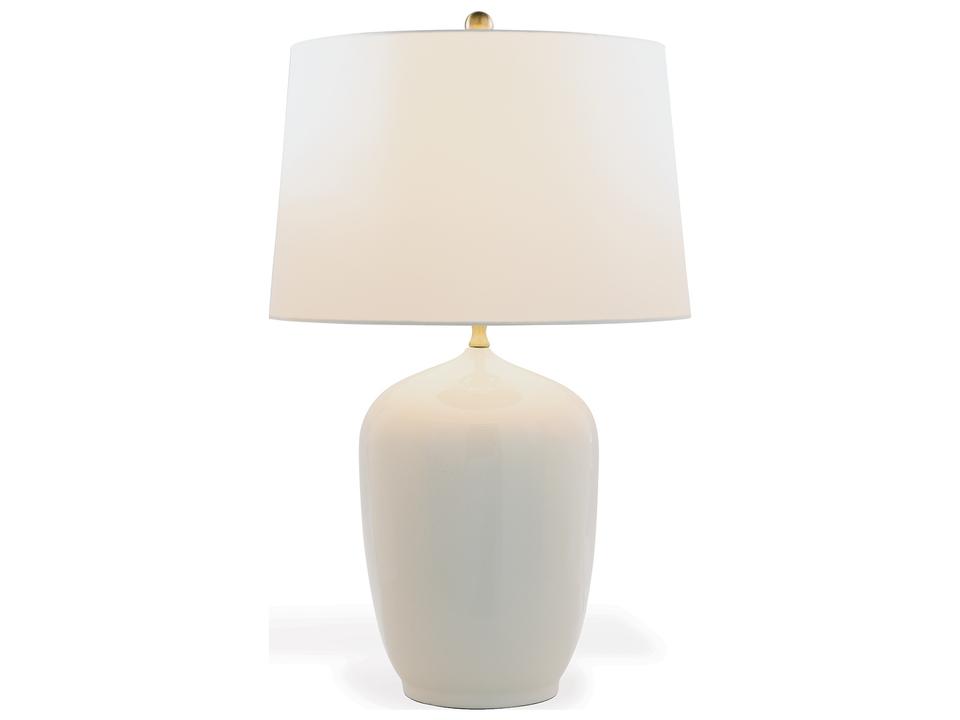 Franklin Cream Porcelain Table Lamp with Aged Brass Accents