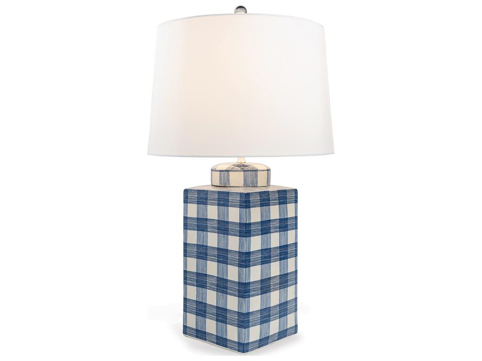 Nantucket Porcelain Table Lamp with 3-Way Switch in Blue and White