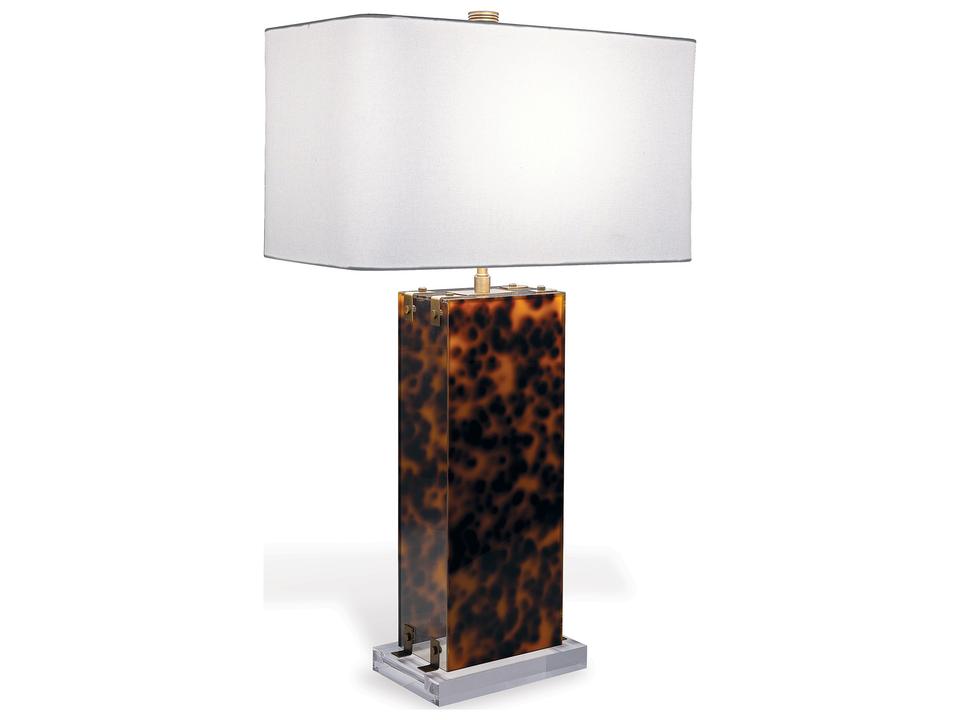 Milan Tortoise Table Lamp with Aged Brass Accents