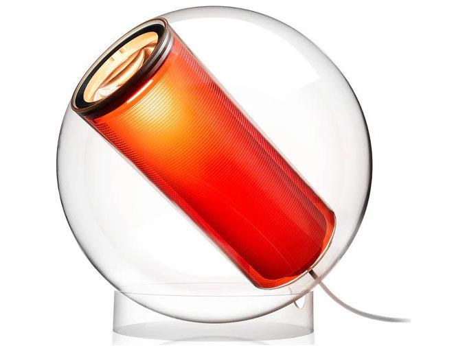 Bel Occhio Orange Acrylic Sphere Table Lamp by Pardo