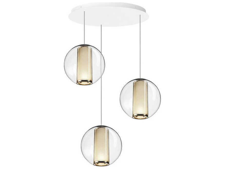 Bel Occhio 3-Light Globe Chandelier with Clear Acrylic Diffusers