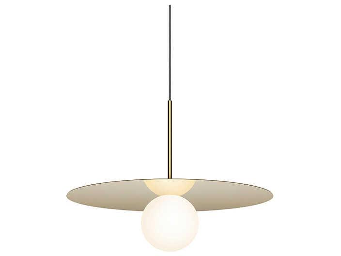 Bola Disc 18-Inch LED Pendant Light with Opal Glass Diffuser