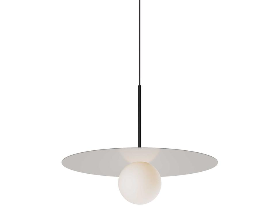 Bola Disc White Globe Pendant