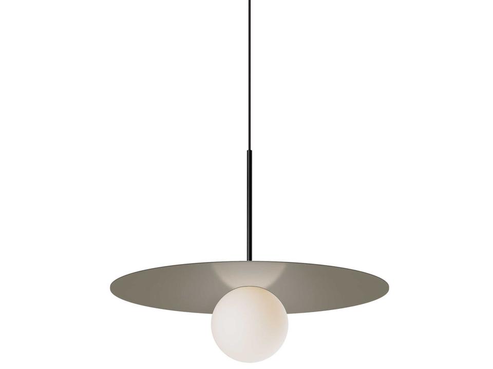Bola Disc Gray Globe Pendant