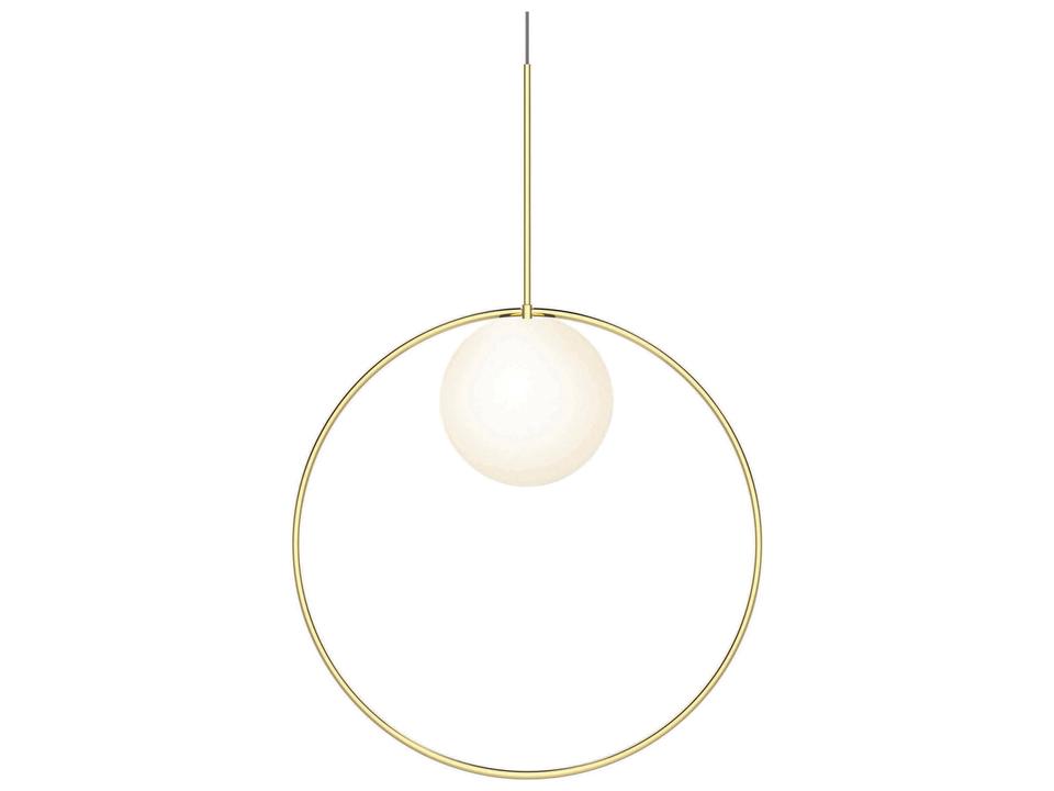 Bola Halo Globe Integrated LED Pendant Light with Repositionable Steel Ring