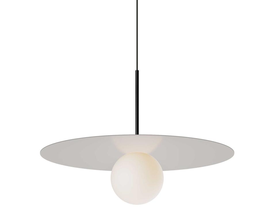 Bola Disc White Globe Pendant
