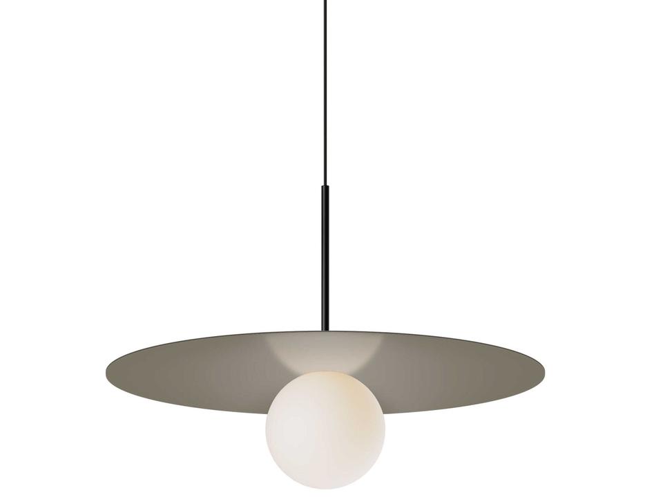 Bola Disc Gray Globe Pendant