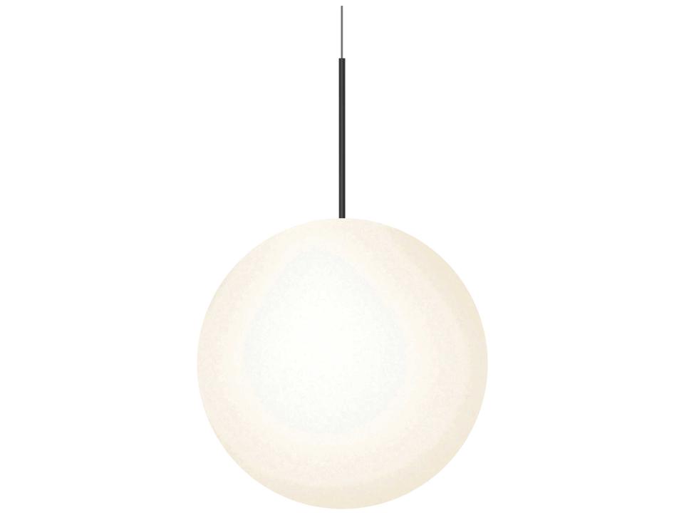 Bola Sphere 1-Light Pendant in Satin Ethylene Polymer and Aluminum