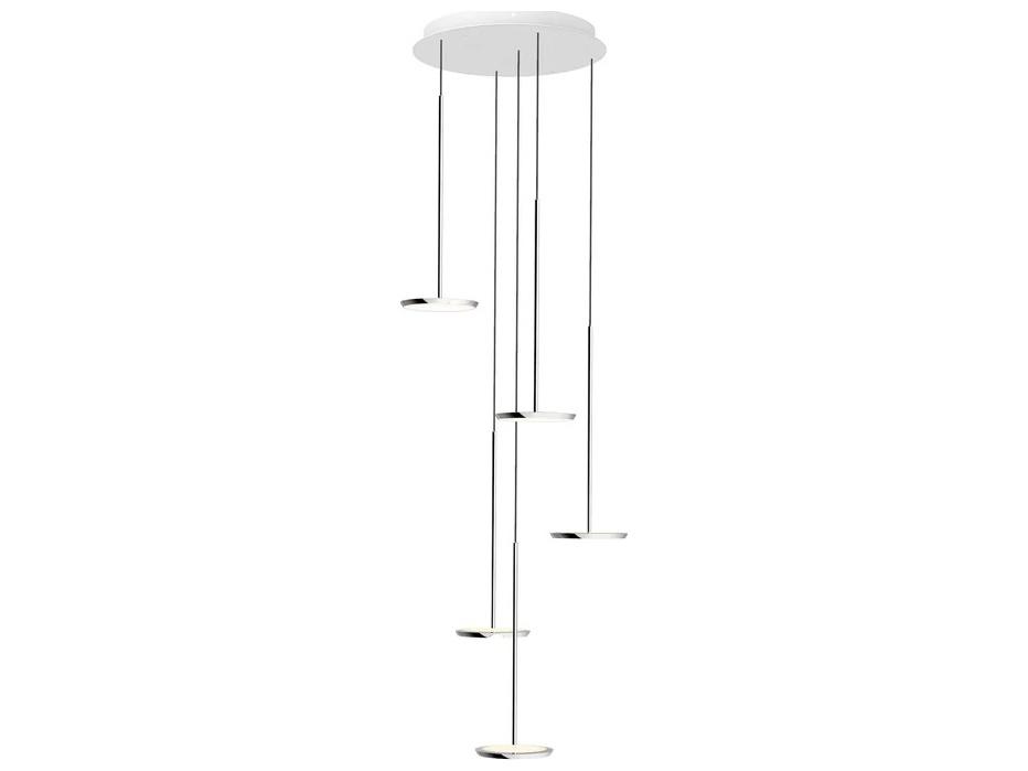 Sky Solo 5-Light Linear Chandelier in Polished Aluminum