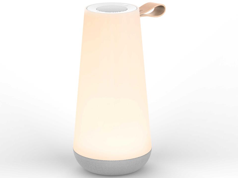 Uma Mini 1-Light LED Audio Lantern with Bluetooth Speaker in Matte White