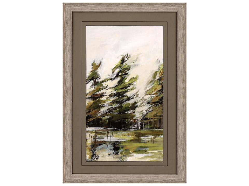 Evergreen 1 Framed Giclee Art by Jackson in Distressed Silver