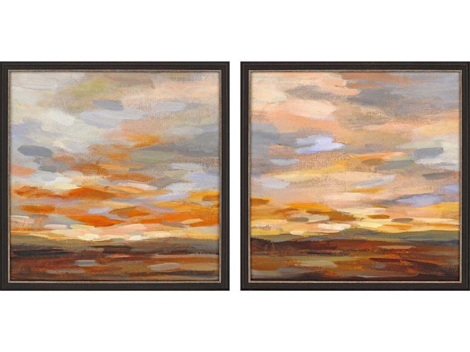 Southwestern High Desert Sky Framed Wall Art Set of 2