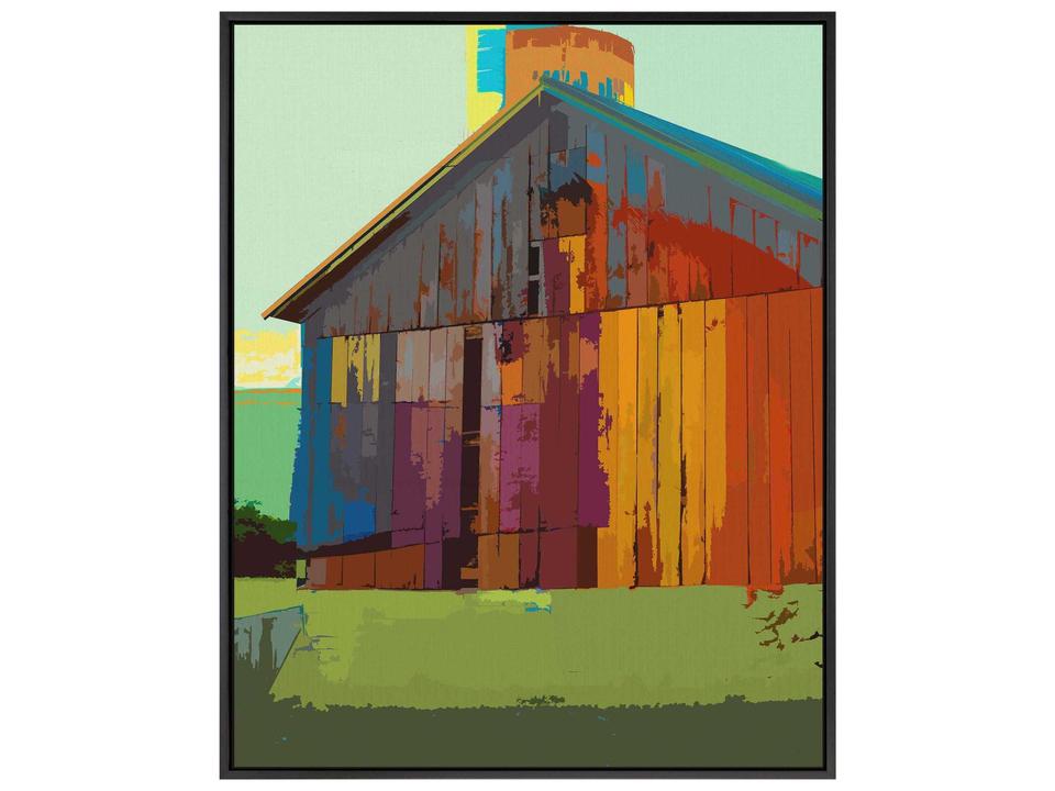 Scenic Country Barn Framed Wall Art Giclee on Canvas