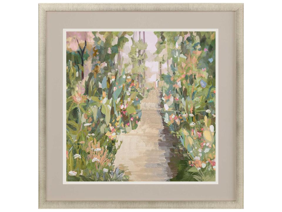 Landscapes Garden Delight Lane Framed Wall Art with Champagne Gold Frame