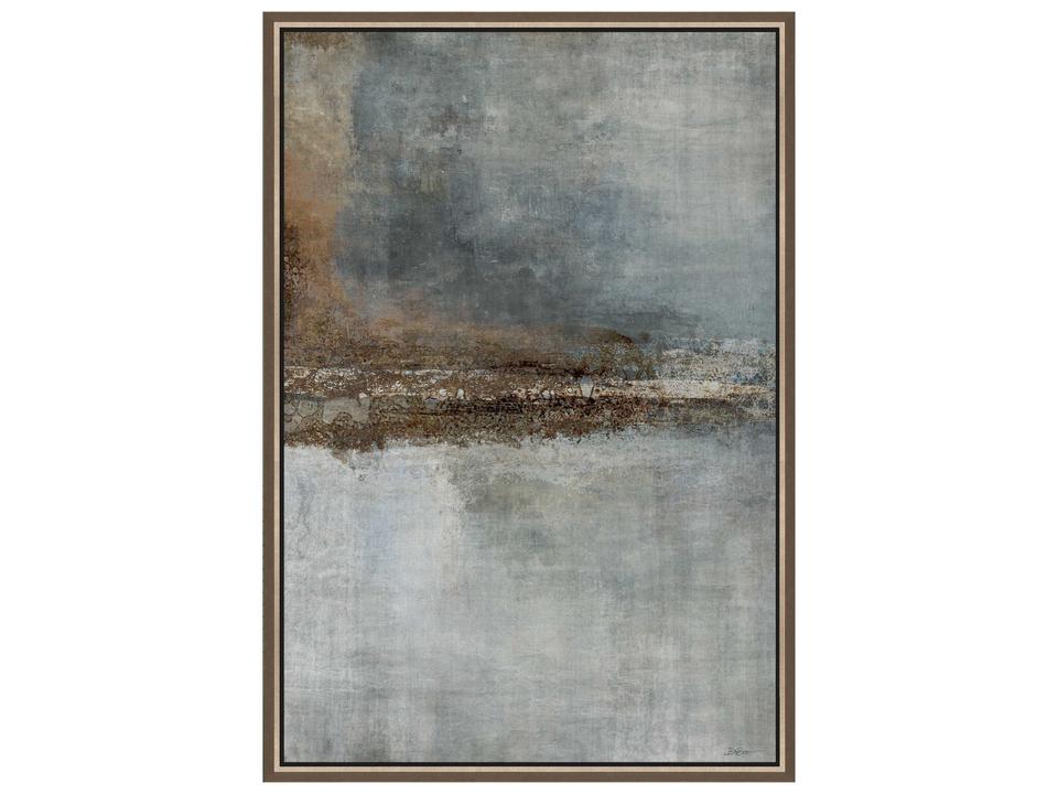 Abstract Wednesday Canvas Wall Art in Champagne Gold Floater Frame