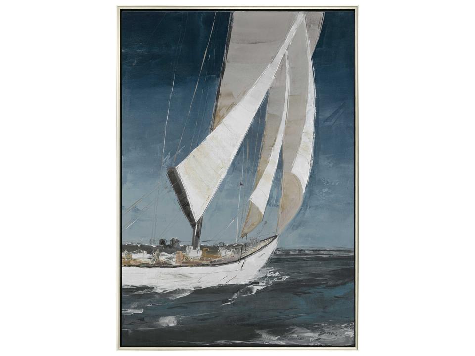 Waterside Home Run Canvas Wall Art with Silver Floater Frame