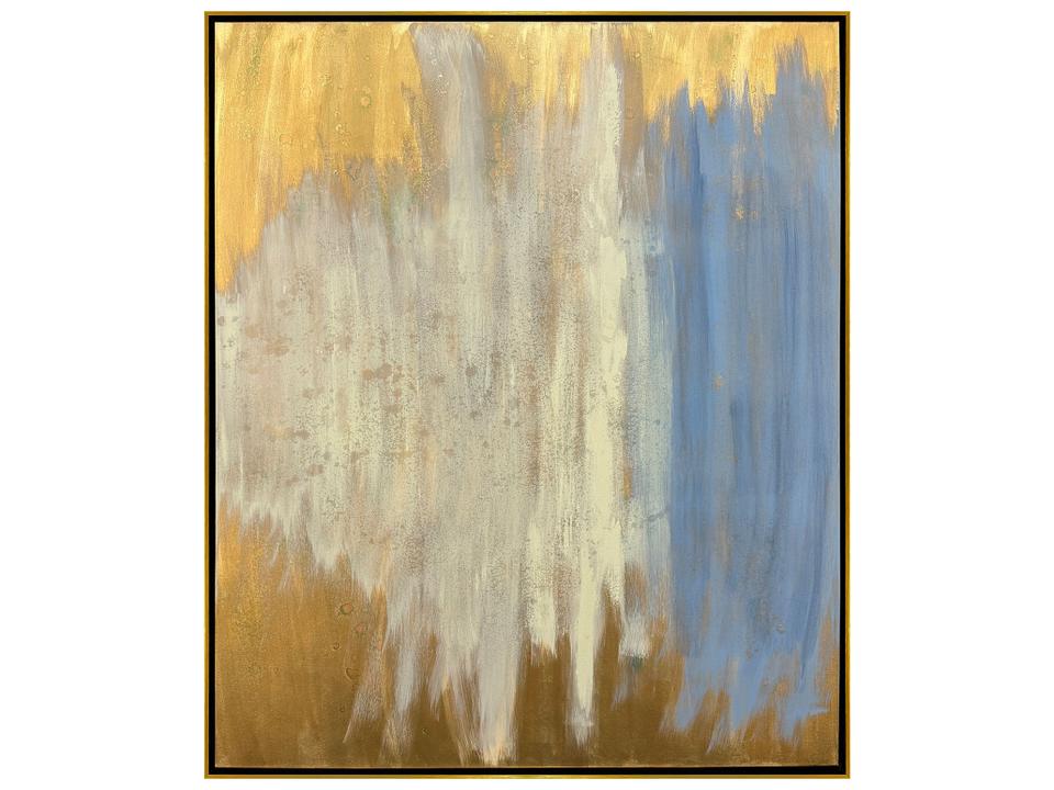 New Dream I Mixed Media Canvas Wall Art with Gold Leaf