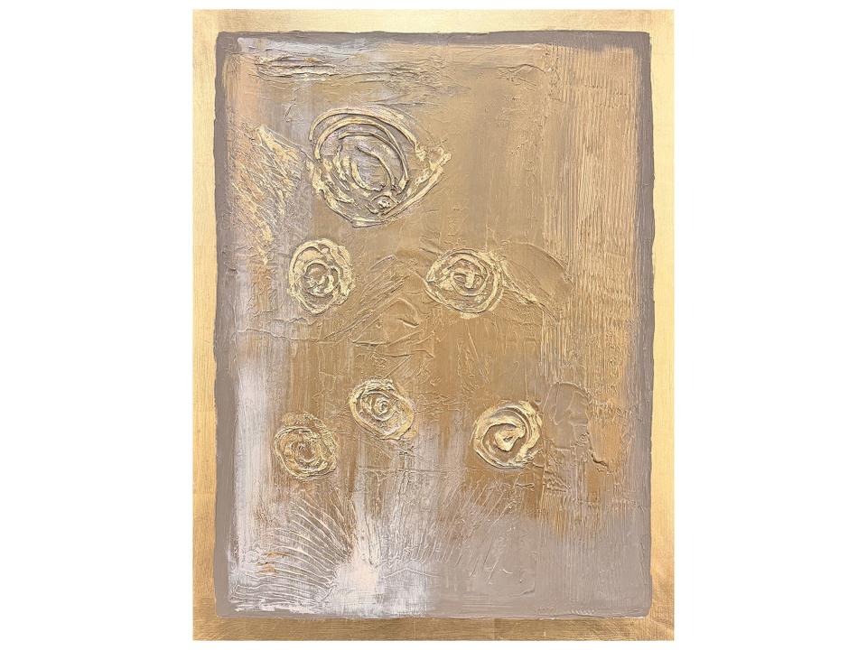 Metallica I Hand-Painted Wood Abstract Wall Sculpture