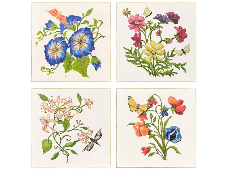 Floral Snapshot I Painting Set of 4