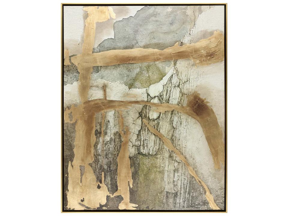 Metallic Underground I Canvas Wall Art Abstract Industrial Style
