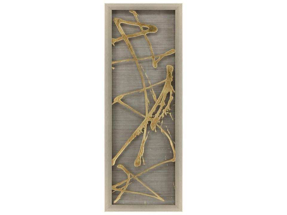 Metallic Dream I Framed Wall Art with Mixed Media and Silver Frame