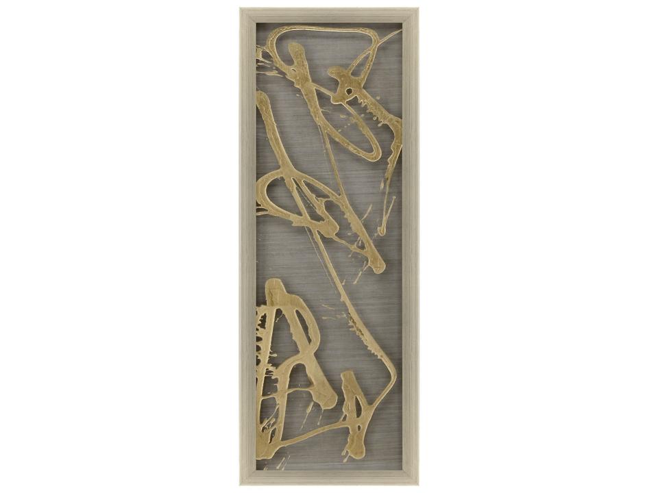 Metallic Dream II Framed Mixed Media Wall Art with Antique Silver Frame