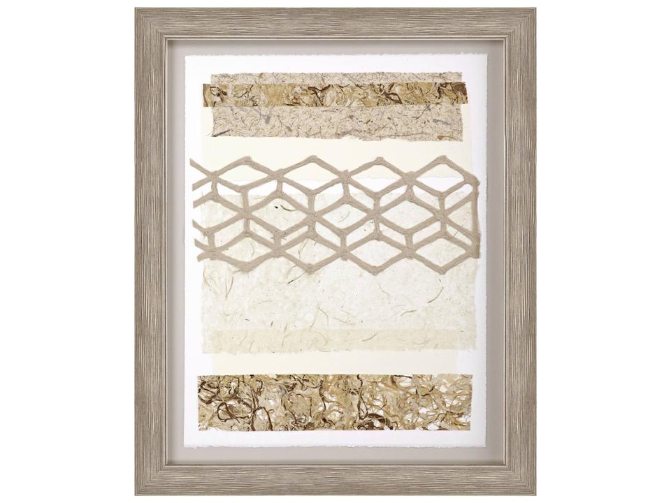 Dynamic I Framed Art with Distressed Silver Finish