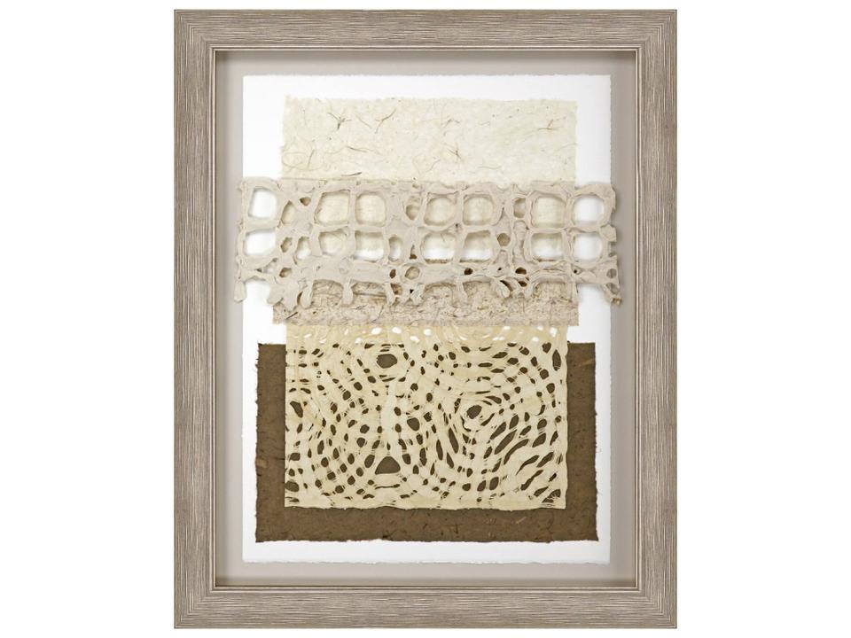 Dynamic II Framed Geometric Art in Distressed Silver