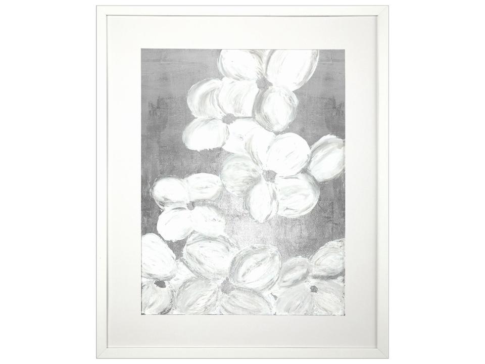 Spring Tumble Framed Art Hand Embellished with Silver Leaf